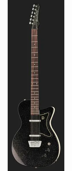 Danelectro 56 Baritone Black Metal Flake, detail 2