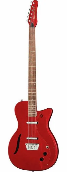 Danelectro 56 Vintage Baritone Red Metal, front view