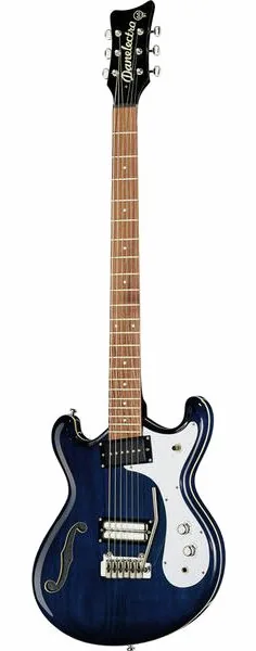 Danelectro 66BT Blue Burst, front view