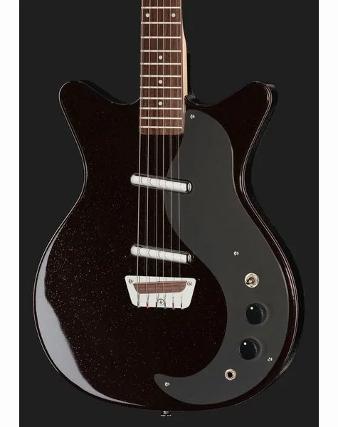 Danelectro Classic 59 Maroon Silver Glitt, detail 4