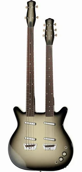 Danelectro DB604 Black Burst, front view