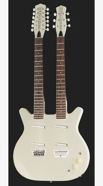 Danelectro Doubleneck 612 White, detail 2