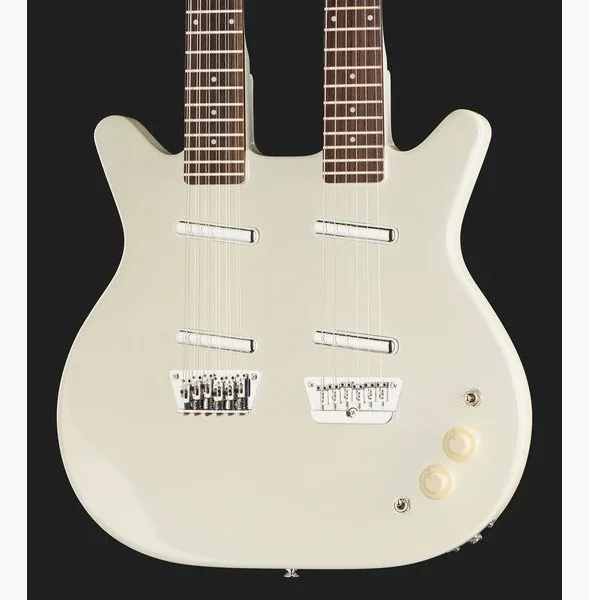 Danelectro Doubleneck 612 White, detail 4