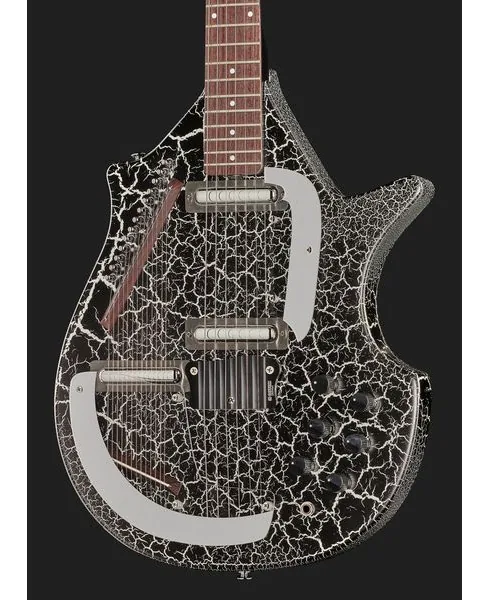Danelectro Sitar Black Crackle, detail 4