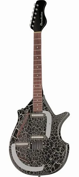 Danelectro Sitar Black Crackle, front view