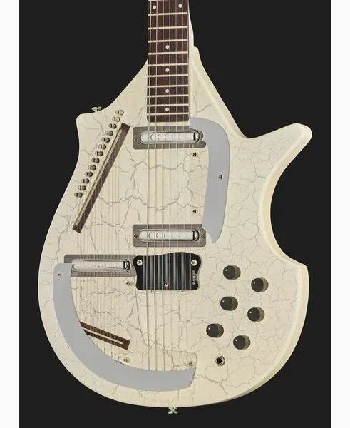 Danelectro Sitar White Crackle, detail 4