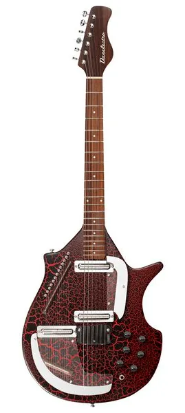 Danelectro Sitar Red Crackle, front view