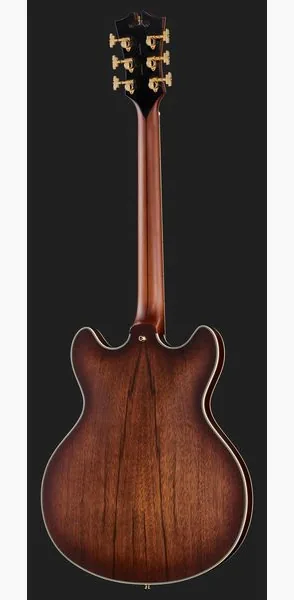 DAngelico Deluxe DC Satin Brown Burst, detail 3