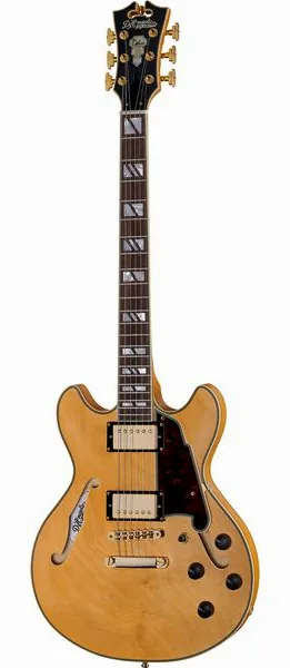 DAngelico Deluxe Mini DC Satin Honey, front view