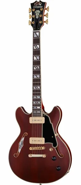DAngelico Deluxe Mini DC Satin Trans Win, front view