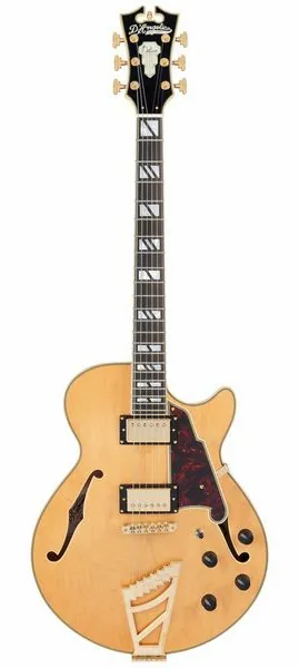 DAngelico Deluxe SS Satin Honey, front view