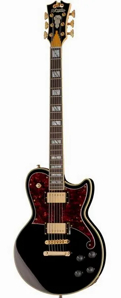 DAngelico DLX Atlantic Bariton Solid BLK, front view