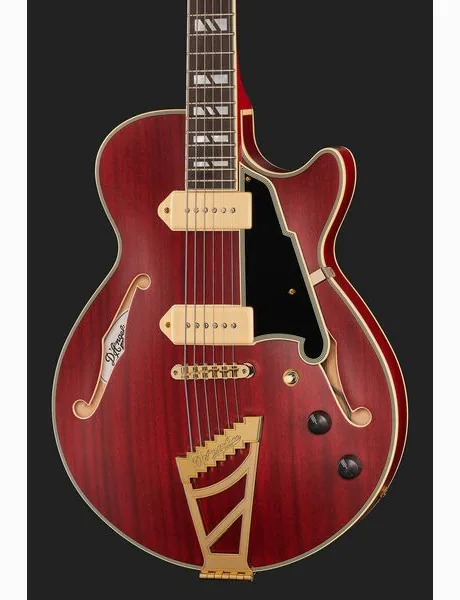 DAngelico DLX SS Barit. Satin Trans Wine, detail 4