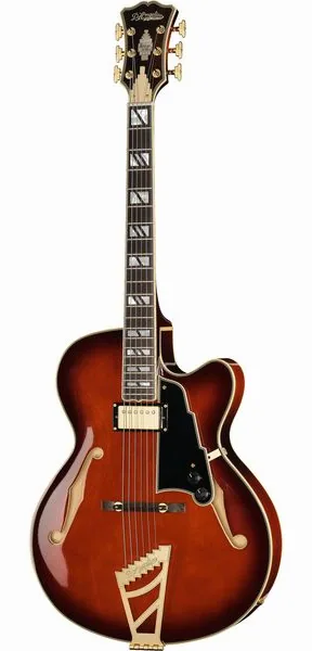DAngelico Excel 16 Amaretto Burst, front view