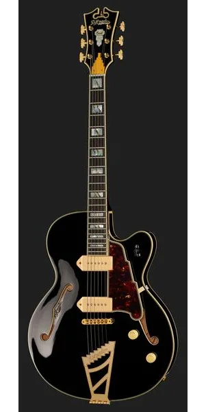DAngelico Excel 59 Solid Black, detail 2