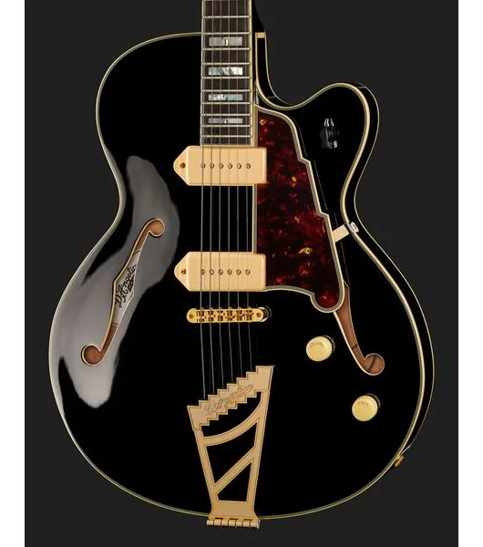 DAngelico Excel 59 Solid Black, detail 4