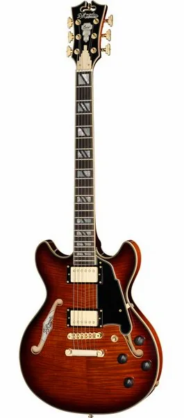 DAngelico Excel Mini DC Amaretto Burst, front view