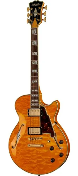 DAngelico Excel SS XT Vintage Nat Quilt, front view