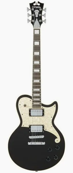 DAngelico Premier Atlantic Black Flake, front view