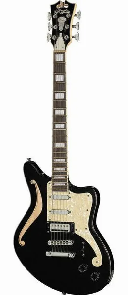 DAngelico Premier Bedford Black Flake, front view