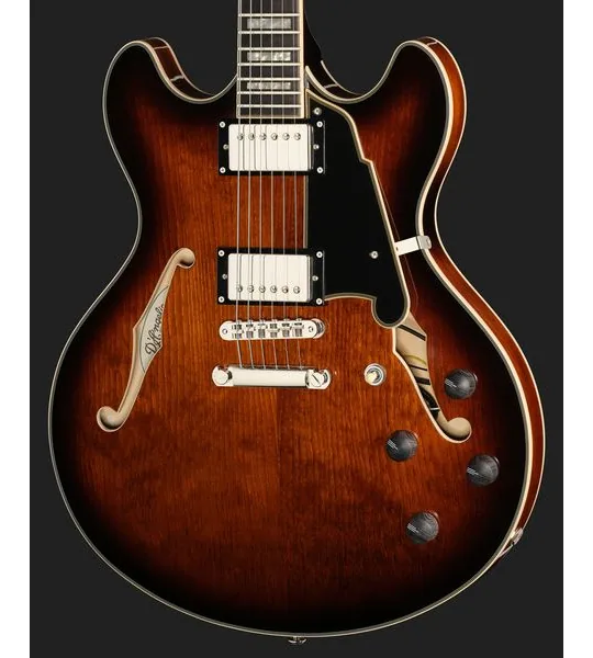 DAngelico Premier DC Brown Burst, detail 4