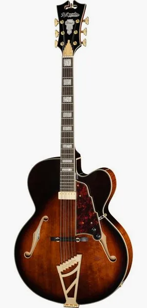 DAngelico Premier EXL1 Brown Burst, front view