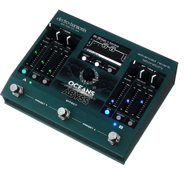 Electro Harmonix Oceans Abyss Reverb, front view