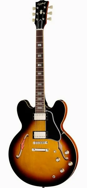 Epiphone 1962 ES-335 Reissue Vintage Bu, front view