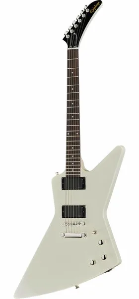 Epiphone Explorer 80s EMG Classic White, front view