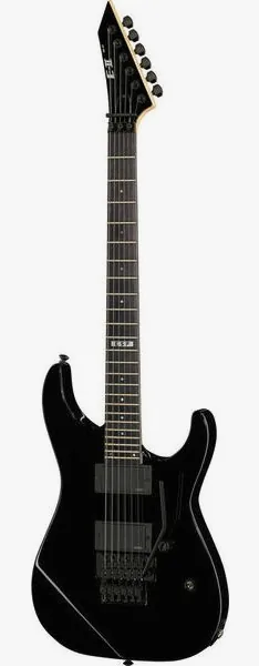 ESP E-II M-II Neck Thru BLK, front view