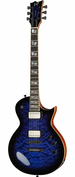 ESP Eclipse QM Dark Blue Sunburst, front view