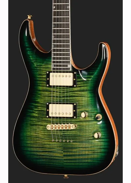 ESP HORIZON II FM Dark Lime Burst, detail 4