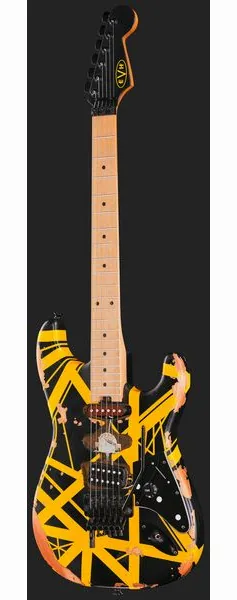 Evh Frankie Striped MN Relic B/Y, detail 2
