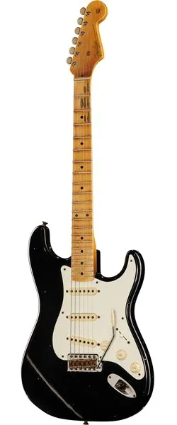 Fender 55 Strat BLK Journeyman Relic, front view