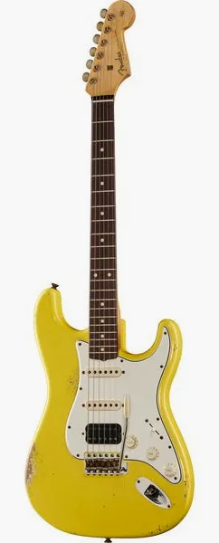 Fender 61 Strat GRY Relic HSS MBAH, front view