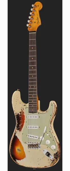 Fender 61 Strat SHR Aged V White 3TSB, detail 2