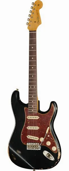 Fender 63 Strat Black Relic, front view