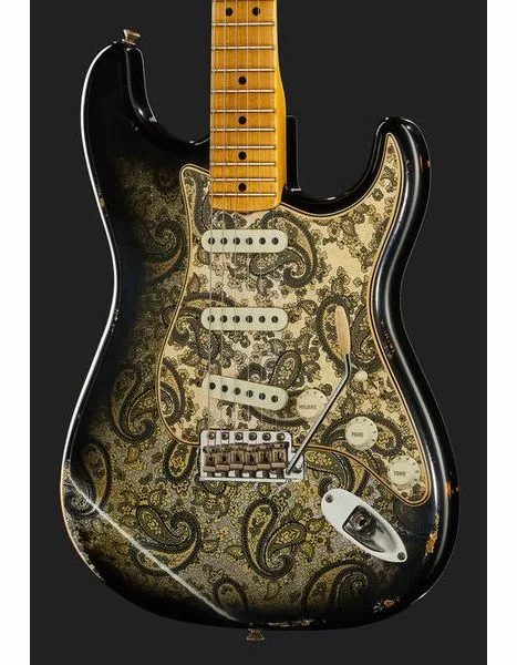 Fender 68 Strat Relic Black Paisley, detail 4