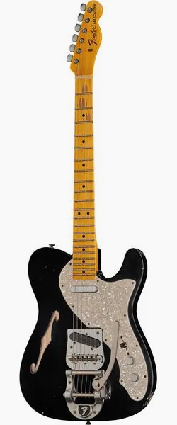 Fender 68 Tele Thinline ABLK Relic, front view