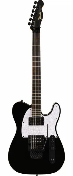 Fender LTD Player Fusion Tele HH BLK, front view
