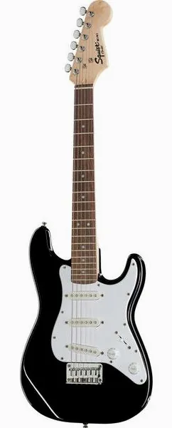 Squier Mini Strat V2 BK IL, front view