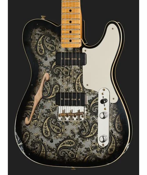 Fender Tele Dual P90 Black Paisley, detail 4