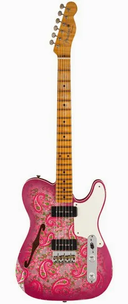 Fender Tele Dual P90 Pink Paisley, front view