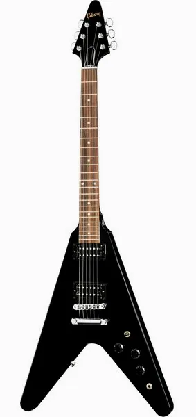 Gibson 80s Flying V Ebony, front view