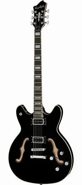 Hagstrom Viking Deluxe Baritone BK, front view