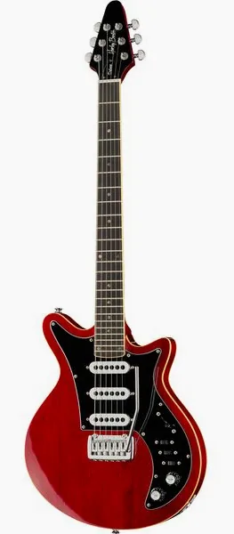 Harley Benton BM-75 Trans Red Deluxe Series, front view