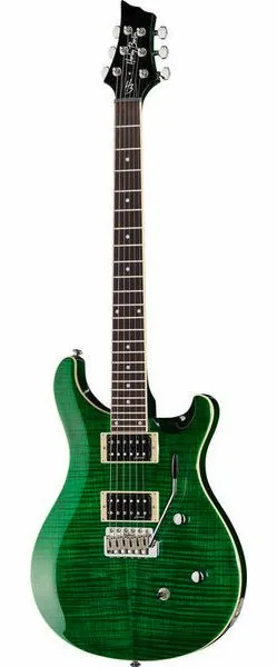Harley Benton CST-24T Emerald Flame, front view