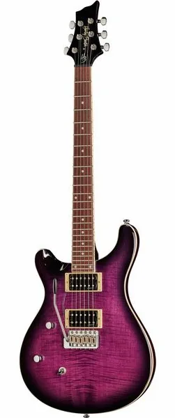 Harley Benton CST-24T LH Purple Burst, front view