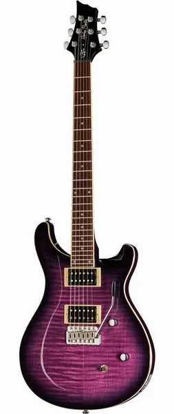 Harley Benton CST-24T Purple Burst, front view