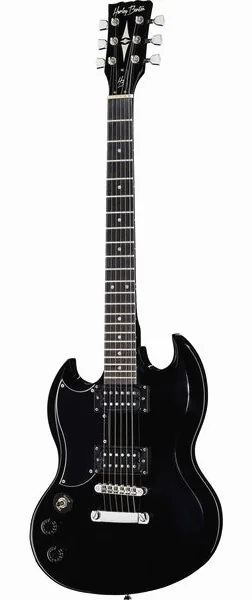 Harley Benton DC-200LH BK Student Series, front view